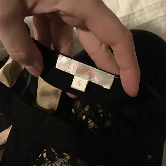 Luxxel Black Lace Halter Top Dress - Picture 6 of 7